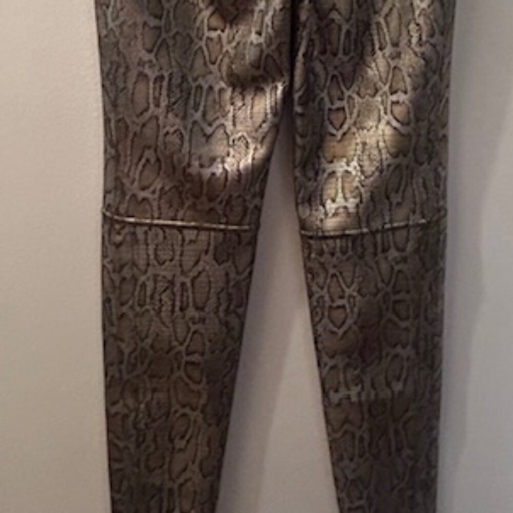 Free People "Rio" Metallic Gold Python Elastic Wa… - image 15